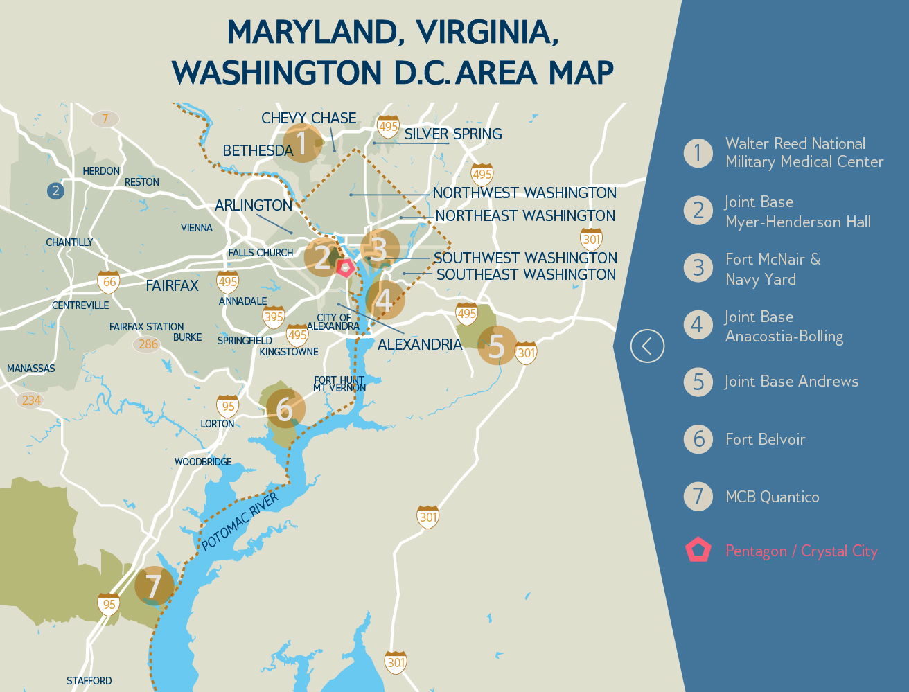 DMV Area Map