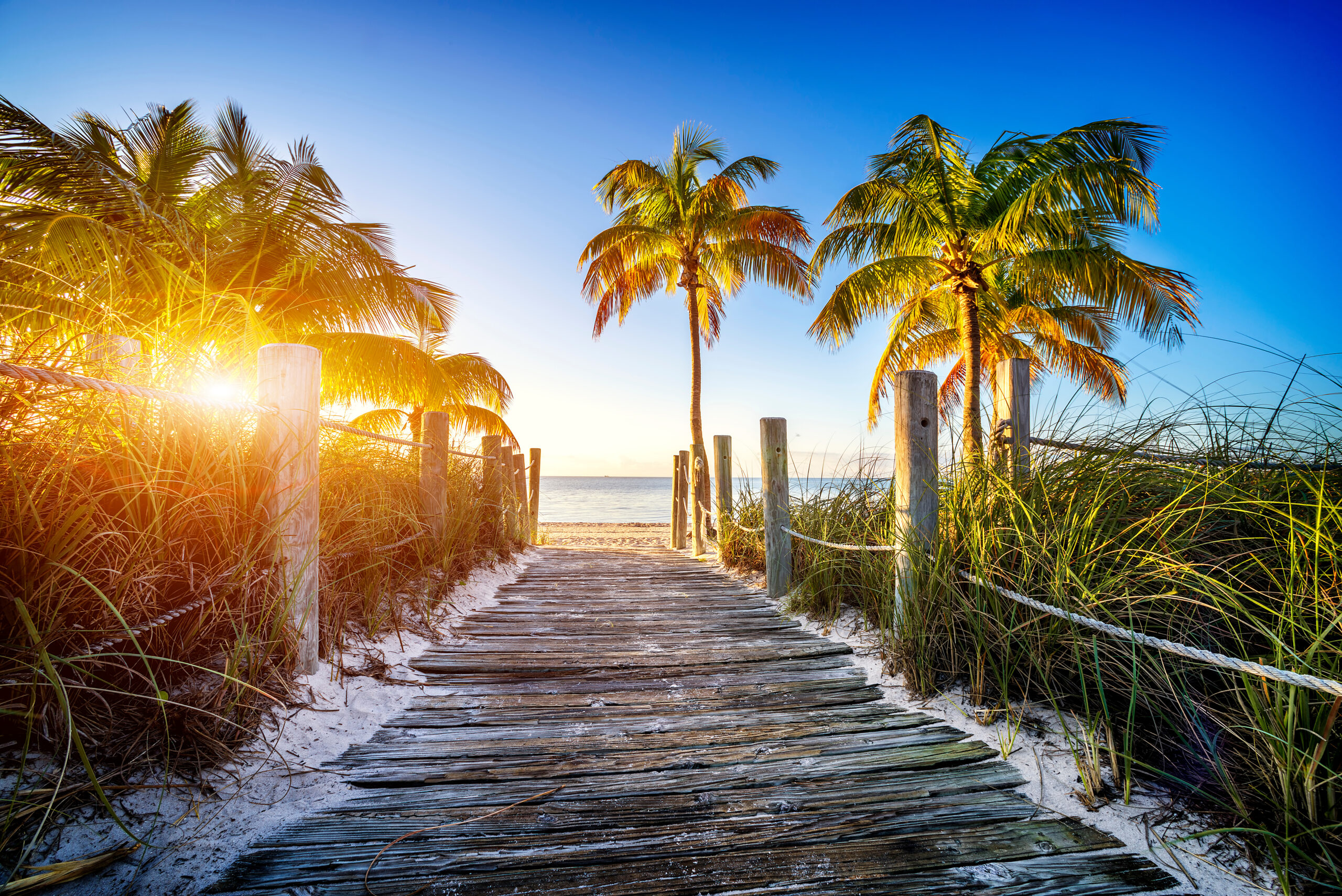 way to the beach in Key West, Miami, Floride, USA