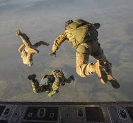 paratroopers jumping HALO from an aircraft