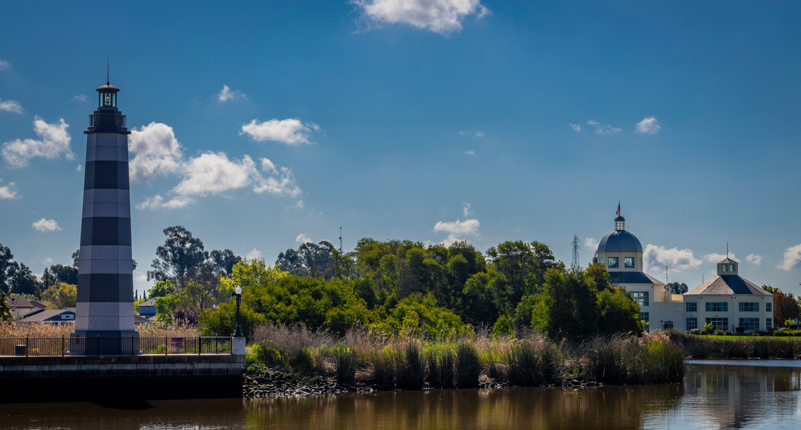 Solano County,  Suisun City along the water front on a beautiful