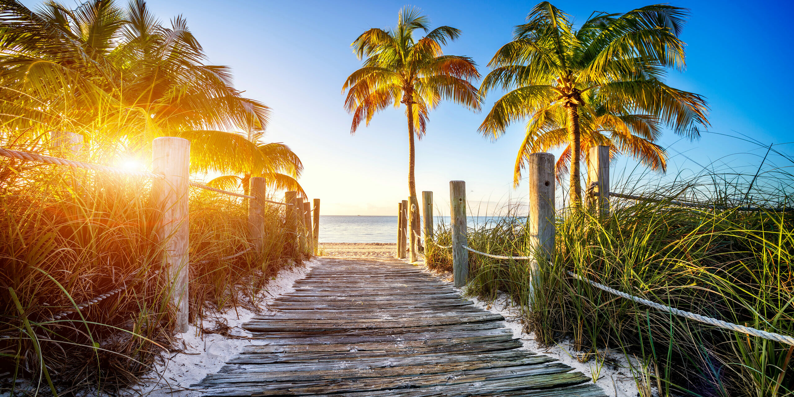 way to the beach in Key West, Miami, Floride, USA